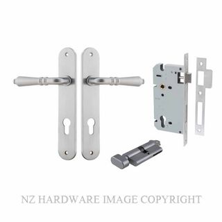IVER 12224KENTR60KT SARLAT KEY-TURN ENTRANCE LOCK KITSET OVAL PLATE BRUSHED CHROME
