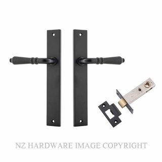 IVER 12700KPASS60 SARLAT PASSAGE LATCH KITSET RECTANGULAR PLATE MATT BLACK