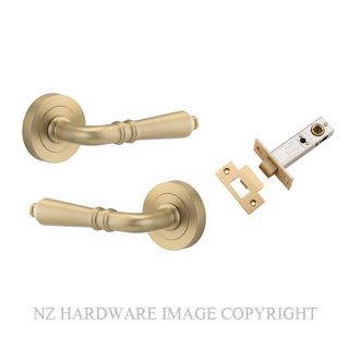 IVER 9199KPASS60 SARLAT PASSAGE LATCH KITSET ROUND ROSE BRUSHED BRASS