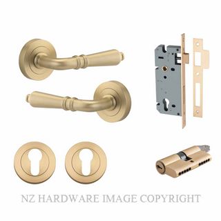 IVER 9199KENTR60KK SARLAT KEY-KEY ENTRANCE LOCK KITSET ROUND ROSE BRUSHED BRASS