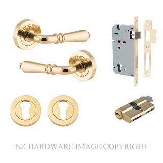 IVER 9200KENTR60KK SARLAT KEY-KEY ENTRANCE LOCK KITSET ROUND ROSE POLISHED BRASS