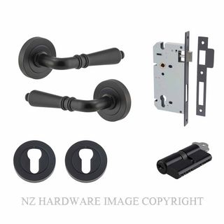 IVER 9203KENTR60KK SARLAT KEY-KEY ENTRANCE LOCK KITSET ROUND ROSE MATT BLACK