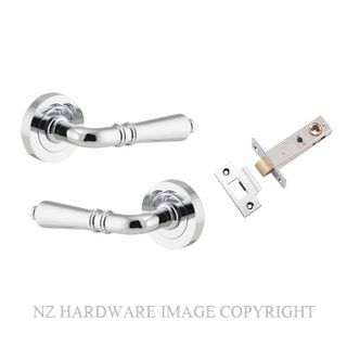 IVER 9204KPASS60 SARLAT PASSAGE LATCH KITSET ROUND ROSE CHROME PLATE