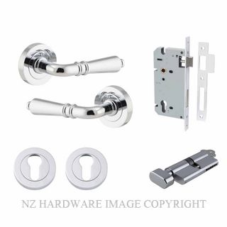 IVER 9204KENTR60KT SARLAT KEY-TURN ENTRANCE LOCK KITSET ROUND ROSE CHROME PLATE