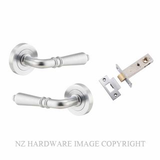 IVER 9205KPASS60 SARLAT PASSAGE LATCH KITSET ROUND ROSE BRUSHED CHROME