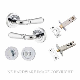 IVER 9204KPRIV60 SARLAT PRIVACY LATCH KITSET ROUND ROSE CHROME PLATE