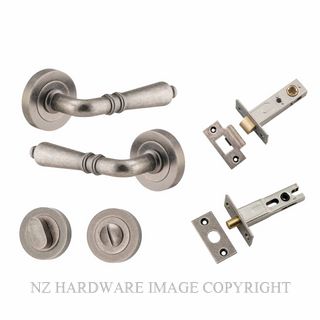 IVER 9207KPRIV60 SARLAT PRIVACY LATCH KITSET ROUND ROSE DISTRESSED NICKEL