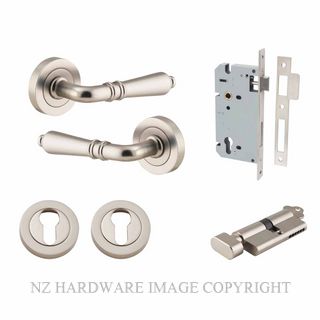 IVER 9209KENTR60KT SARLAT KEY-TURN ENTRANCE LOCK KITSET ROUND ROSE SATIN NICKEL
