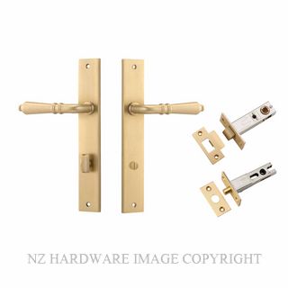 IVER 15200KPRIV60 SARLAT PRIVACY LATCH KITSET RECTANGULAR PLATE BRUSHED BRASS