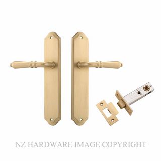 IVER 15212KPASS60 SARLAT PASSAGE LATCH KITSET SHOULDERED PLATE BRUSHED BRASS