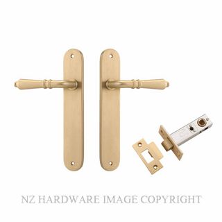 IVER 15224KPASS60 SARLAT PASSAGE LATCH KITSET OVAL PLATE BRUSHED BRASS