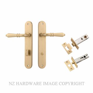 IVER 15224KPRIV60 SARLAT PRIVACY LATCH KITSET OVAL PLATE BRUSHED BRASS