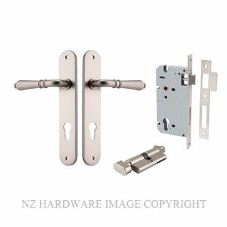 IVER 14724KENTR60KT SARLAT KEY-TURN ENTRANCE LOCK KITSET OVAL PLATE SATIN NICKEL