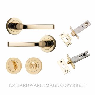 IVER 0320KPRIV60 ANNECY PRIVACY LATCH KITSET ROUND ROSE POLISHED BRASS