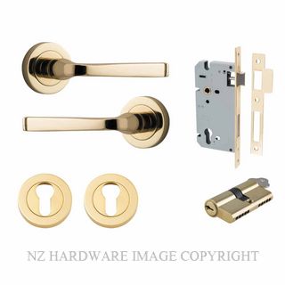 IVER 0320KENTR60KK ANNECY KEY-KEY ENTRANCE LOCK KITSET ROUND ROSE POLISHED BRASS
