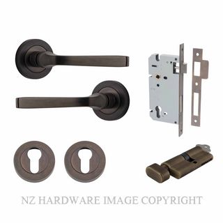 IVER 0321KENTR60KT ANNECY KEY-TURN ENTRANCE LOCK KITSET ROUND ROSE SIGNATURE BRASS