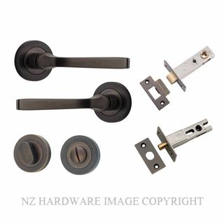 IVER 0321KPRIV60 ANNECY PRIVACY LATCH KITSET ROUND ROSE SIGNATURE BRASS