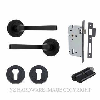 IVER 0323KENTR60KK ANNECY KEY-KEY ENTRANCE LOCK KITSET ROUND ROSE MATT BLACK