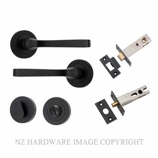 IVER 0323KPRIV60 ANNECY PRIVACY LATCH KITSET ROUND ROSE MATT BLACK
