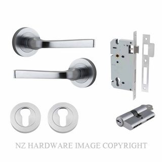 IVER 0325KENTR60KK ANNECY KEY-KEY ENTRANCE LOCK KITSET ROUND ROSE BRUSHED CHROME