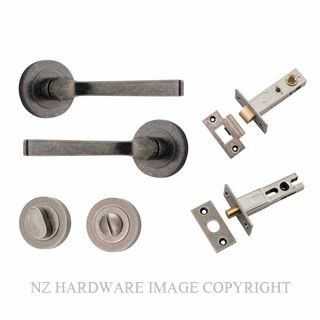 IVER 0327KPRIV60 ANNECY PRIVACY LATCH KITSET ROUND ROSE DISTRESSED NICKEL