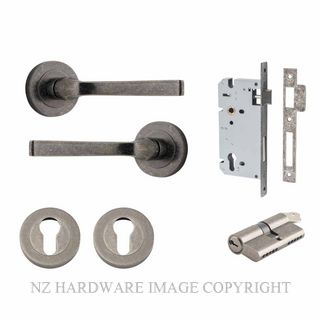 IVER 0327KENTR60KK ANNECY KEY-KEY ENTRANCE LOCK KITSET ROUND ROSE DISTRESSED NICKEL