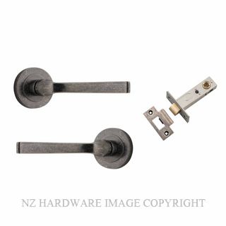 IVER 0327KPASS60 ANNECY PASSAGE LATCH KITSET ROUND ROSE DISTRESSED NICKEL