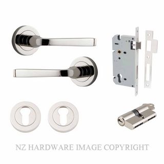 IVER 0328KENTR60KK ANNECY KEY-KEY ENTRANCE LOCK KITSET ROUND ROSE POLISHED NICKEL