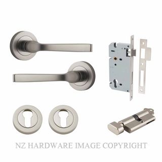IVER 0329KENTR60KT ANNECY KEY-TURN ENTRANCE LOCK KITSET ROUND ROSE SATIN NICKEL