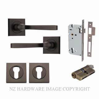 IVER 0391KENTR60KK ANNECY KEY-KEY ENTRANCE LOCK KITSET SQUARE ROSE SIGNATURE BRASS