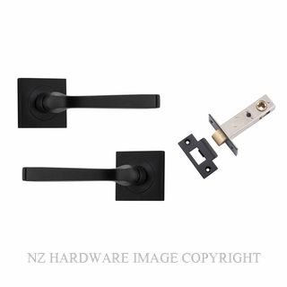 IVER 0393KPASS60 ANNECY PASSAGE LATCH KITSET SQUARE ROSE MATT BLACK