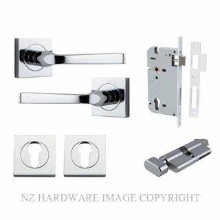 IVER 0394KENTR60KT ANNECY KEY-TURN ENTRANCE LOCK KITSET SQUARE ROSE CHROME PLATE