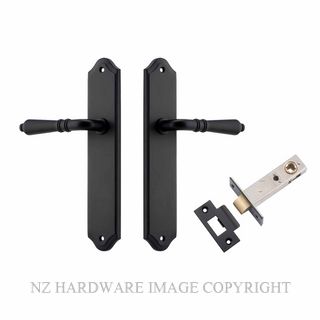IVER 12712KPASS60 SARLAT PASSAGE LATCH KITSET SHOULDERED PLATE MATT BLACK