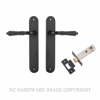 IVER 12724KPASS60 SARLAT PASSAGE LATCH KITSET OVAL PLATE MATT BLACK