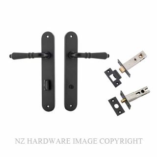 IVER 12724KPRIV60 SARLAT PRIVACY LATCH KITSET OVAL PLATE MATT BLACK