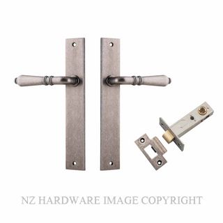 IVER 13700KPASS60 SARLAT PASSAGE LATCH KITSET RECTANGULAR PLATE DISTRESSED NICKEL