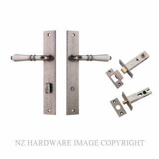 IVER 13700KPRIV60 SARLAT PRIVACY LATCH KITSET RECTANGULAR PLATE DISTRESSED NICKEL