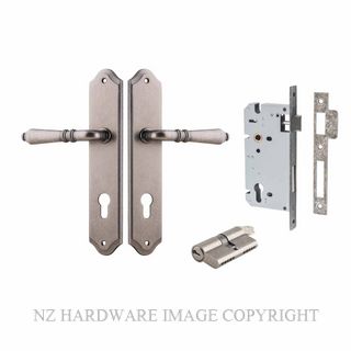 IVER 13712KENTR60KK SARLAT KEY-KEY ENTRANCE LOCK KITSET SHOULDERED PLATE DISTRESSED NICKEL