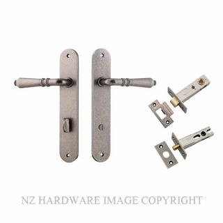 IVER 13724KPRIV60 SARLAT PRIVACY LATCH KITSET OVAL PLATE DISTRESSED NICKEL