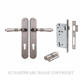 IVER 13724KENTR60KK SARLAT KEY-KEY ENTRANCE LOCK KITSET OVAL PLATE DISTRESSED NICKEL