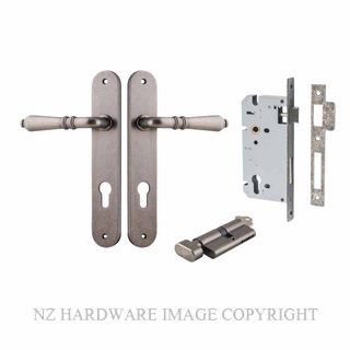 IVER 13724KENTR60KT SARLAT KEY-TURN ENTRANCE LOCK KITSET OVAL PLATE DISTRESSED NICKEL