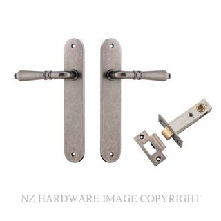 IVER 13724KPASS60 SARLAT PASSAGE LATCH KITSET OVAL PLATE DISTRESSED NICKEL