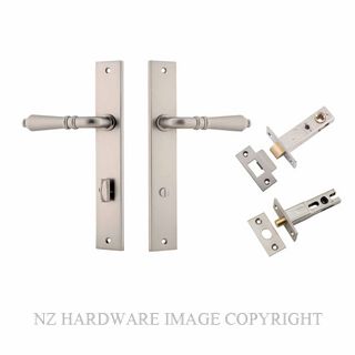 IVER 14700KPRIV60 SARLAT PRIVACY LATCH KITSET RECTANGULAR PLATE SATIN NICKEL