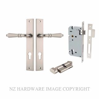 IVER 14700KENTR60KT SARLAT KEY-TURN ENTRANCE LOCK KITSET RECTANGULAR PLATE SATIN NICKEL