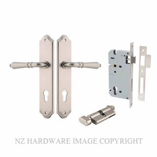 IVER 14712KENTR60KT SARLAT KEY-TURN ENTRANCE LOCK KITSET SHOULDERED PLATE SATIN NICKEL