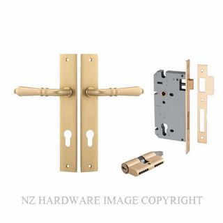 IVER 15200KENTR60KK SARLAT KEY-KEY ENTRANCE LOCK KITSET RECTANGULAR PLATE BRUSHED BRASS