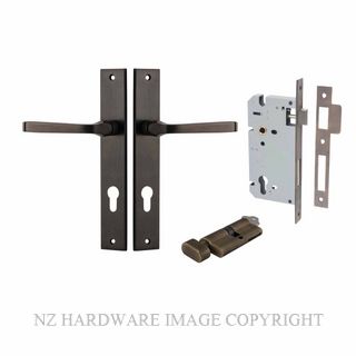 IVER 10708KENTR60KT ANNECY KEY-TURN ENTRANCE LOCK KITSET RECTANGULAR PLATE SIGNATURE BRASS
