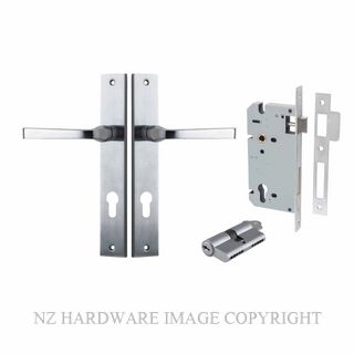 IVER 12208KENTR60KK ANNECY KEY-KEY ENTRANCE LOCK KITSET RECTANGULAR PLATE BRUSHED CHROME