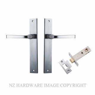 IVER 12208KPASS60 ANNECY PASSAGE LATCH KITSET RECTANGULAR PLATE BRUSHED CHROME
