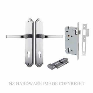 IVER 12220KENTR60KT ANNECY KEY-TURN ENTRANCE LOCK KITSET SHOULDERED PLATE BRUSHED CHROME